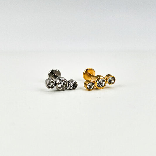 Three Sisters | Stainless Steel Flat Back Stud