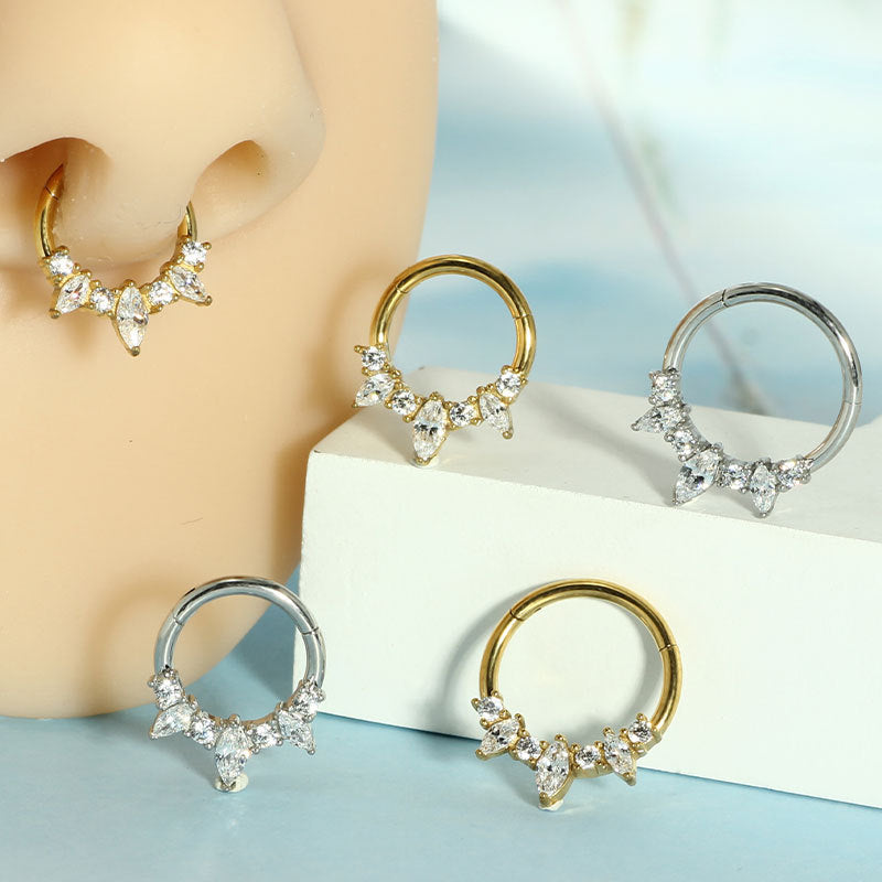 1.2mm Tiara | Stainless Steel Seamless Clicker Ring 16G Gauge