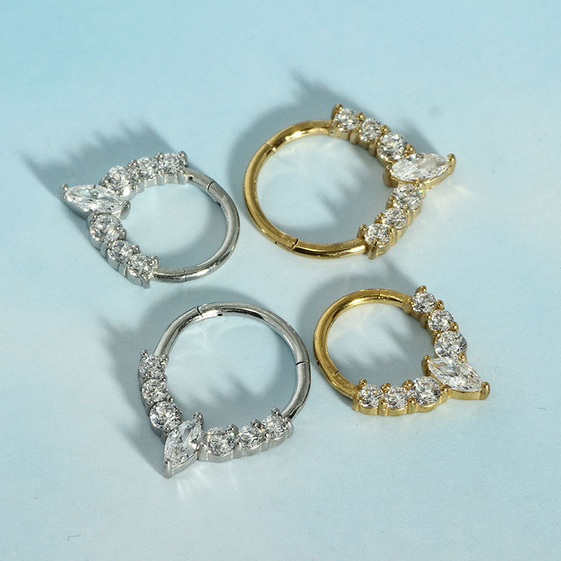 1.2mm Tiara | Stainless Steel Seamless Clicker Ring 16G Gauge