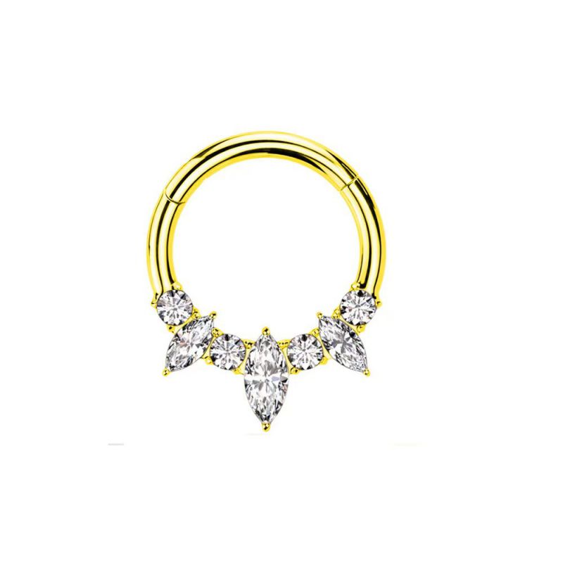 1.2mm Tiara | Stainless Steel Seamless Clicker Ring 16G Gauge