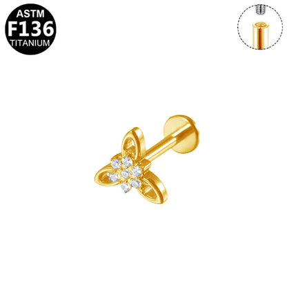 Edelweiss | G23 Titanium Flat Back Stud