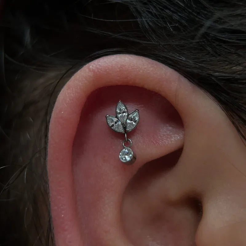 Iris | G23 Titanium Flat Back Stud