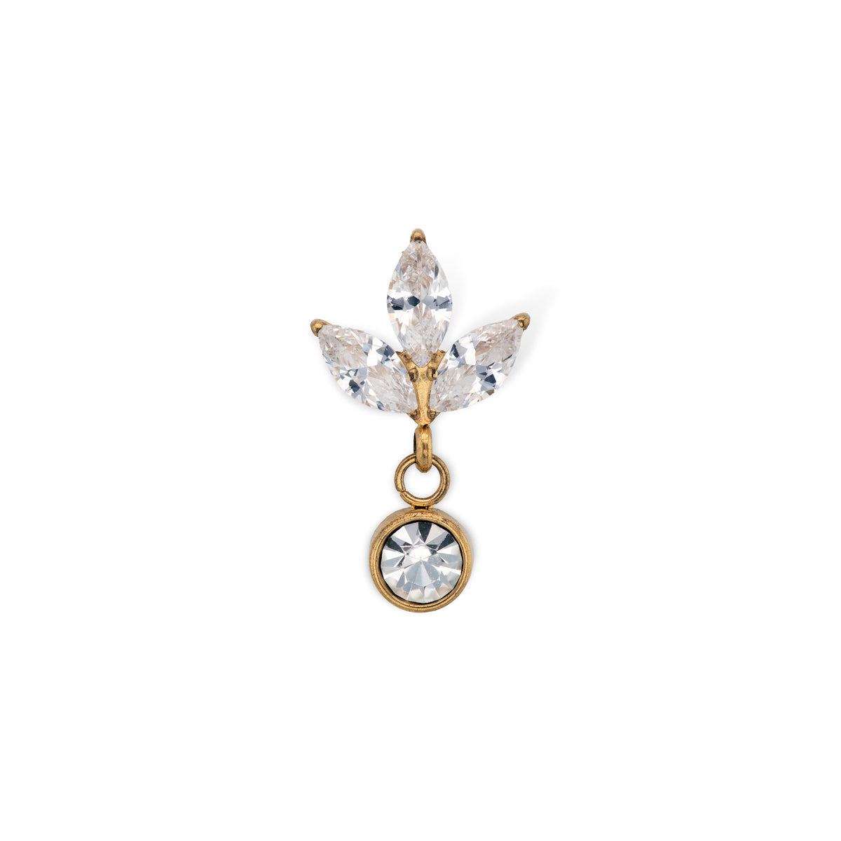 Iris | G23 Titanium Flat Back Stud 16G Gauge