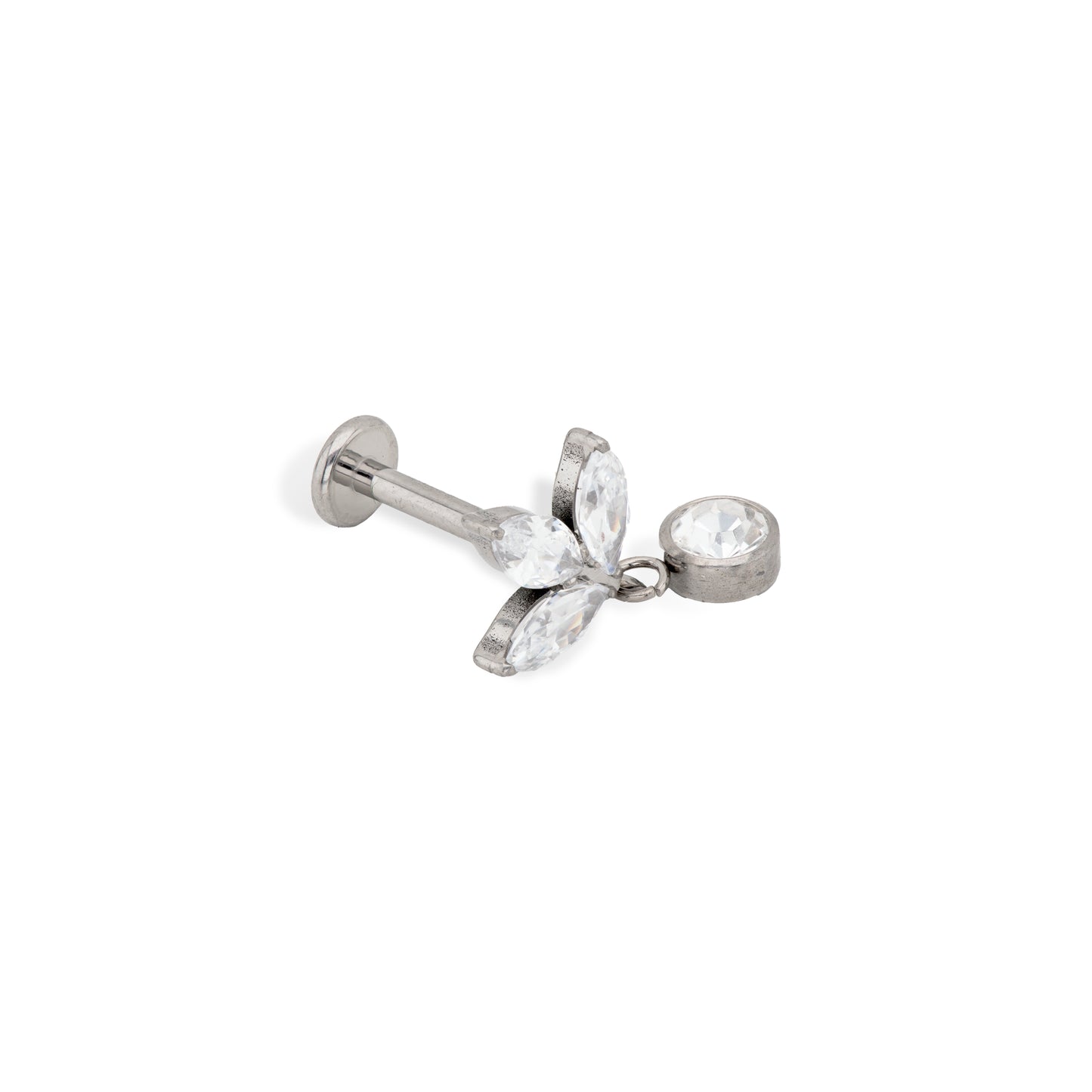 Iris | G23 Titanium Flat Back Stud