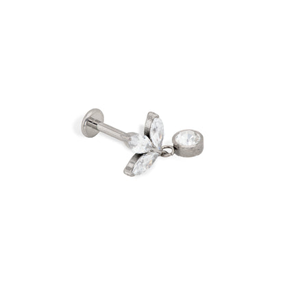 Iris | G23 Titanium Flat Back Stud