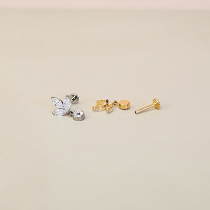 Iris | G23 Titanium Flat Back Stud