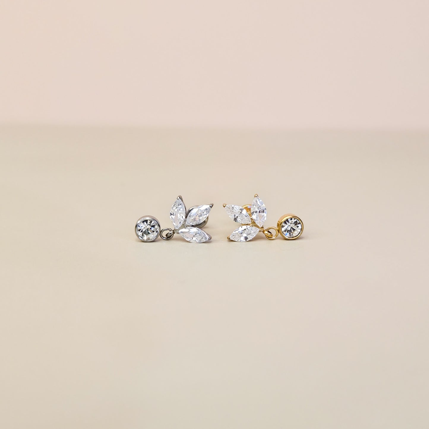 Iris | G23 Titanium Flat Back Stud