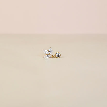 Iris | G23 Titanium Flat Back Stud