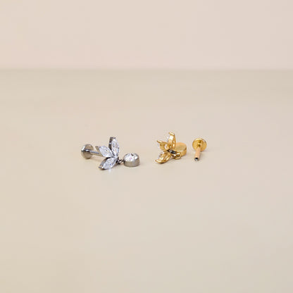 Iris | G23 Titanium Flat Back Stud