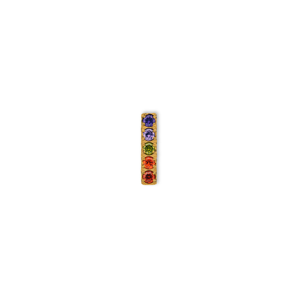 Rainbow Bar | G23 Titanium Flat Back Stud 16G Gauge