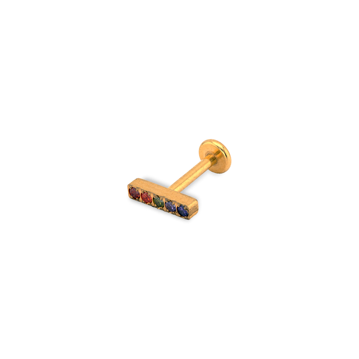 Rainbow Bar | G23 Titanium Flat Back Stud