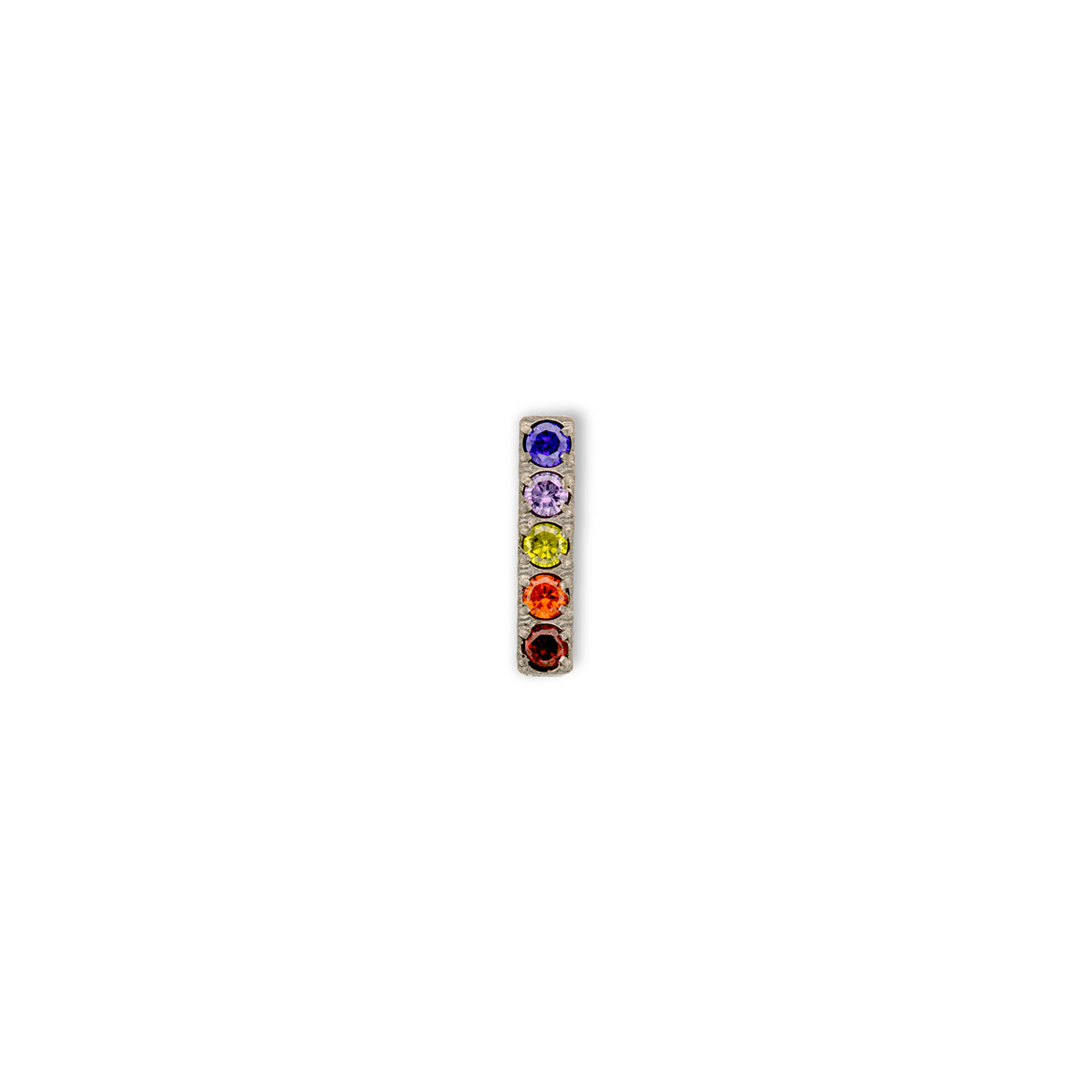 Rainbow Bar | G23 Titanium Flat Back Stud 16G Gauge