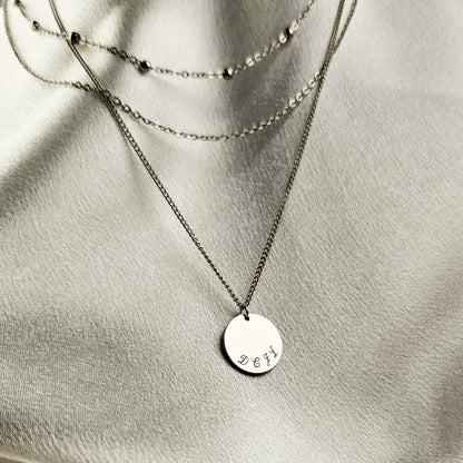 Trio Engraved Necklace