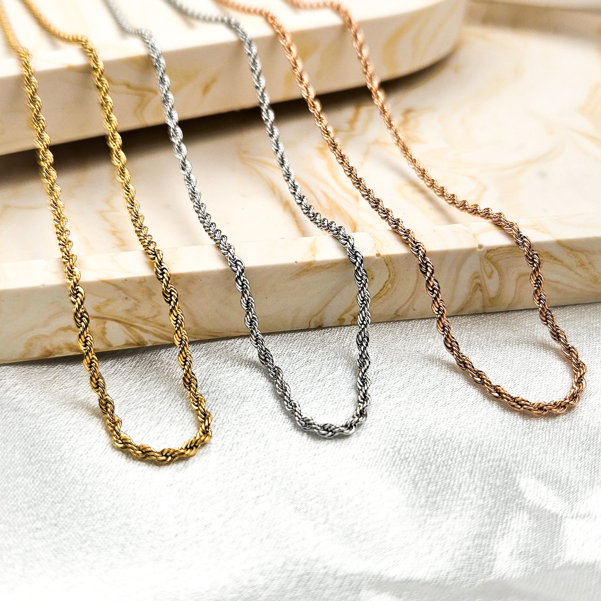 60cm Twisted Chain Necklace – James Jewellery