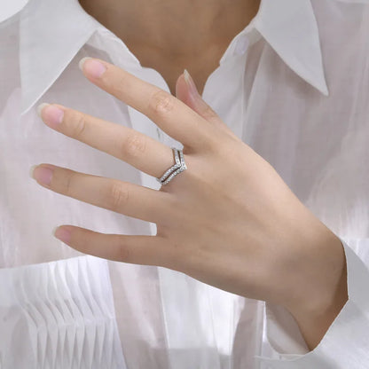 V Half Eternity Ring