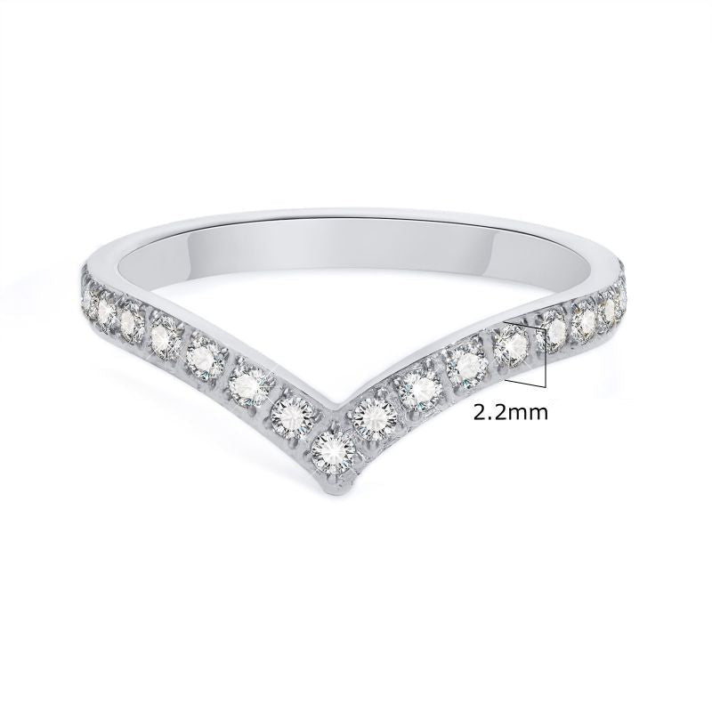 V Half Eternity Ring