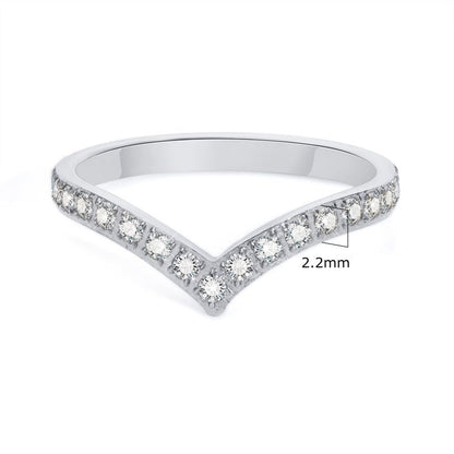 V Half Eternity Ring