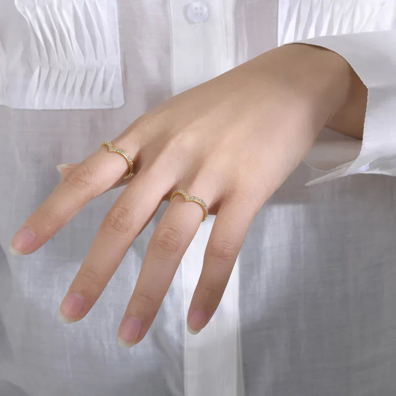 V Half Eternity Ring