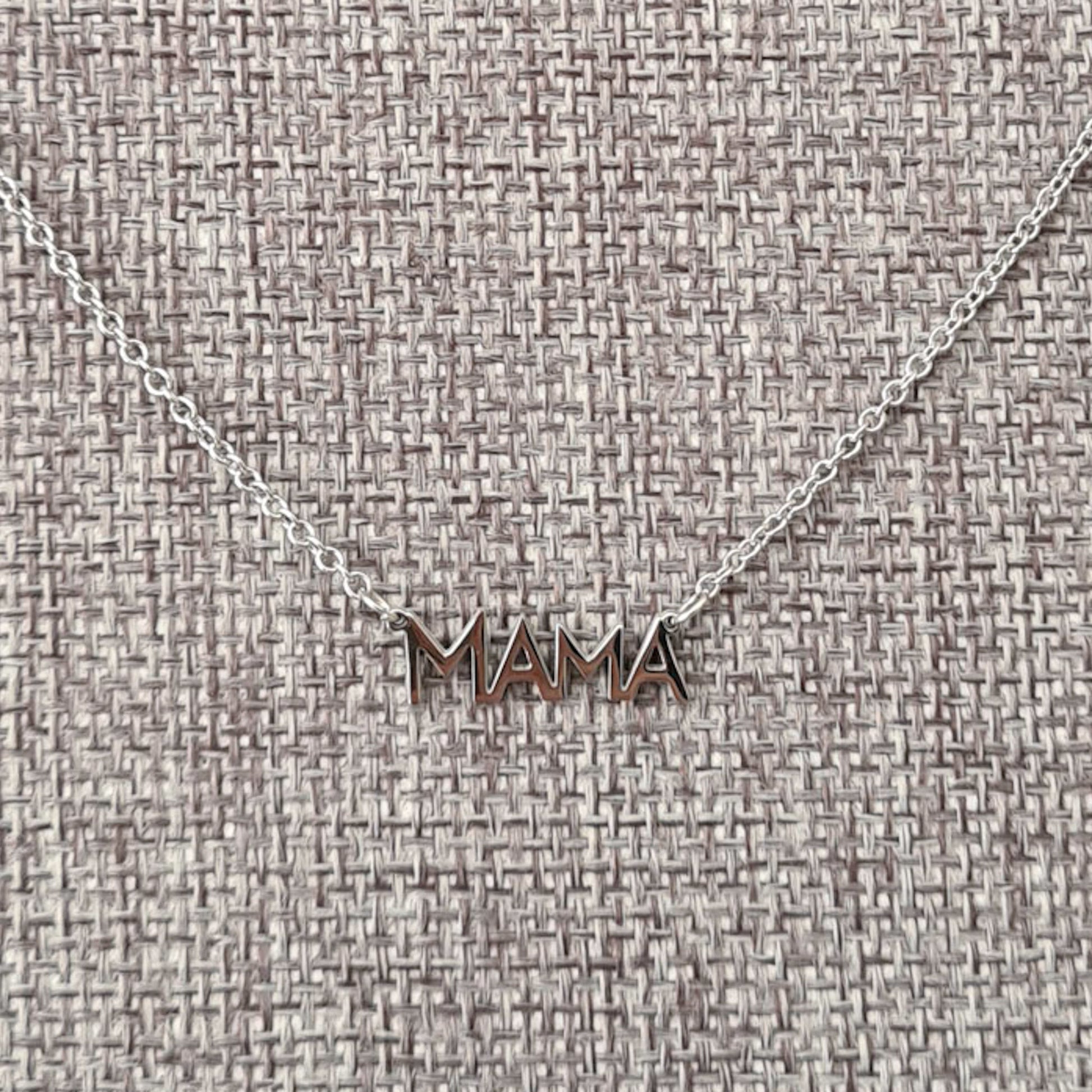 Mama monogram letter necklace