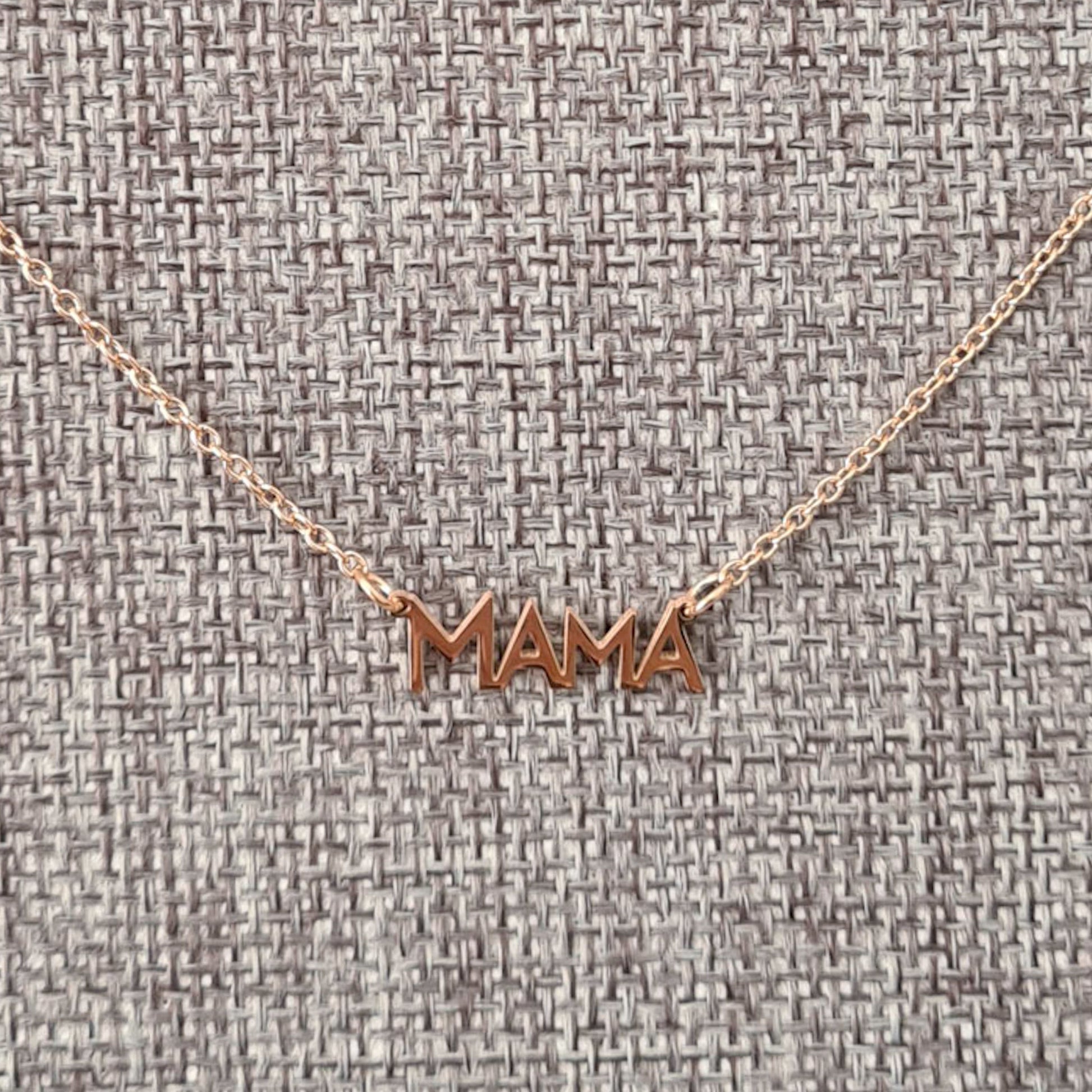 Mama monogram letter necklace