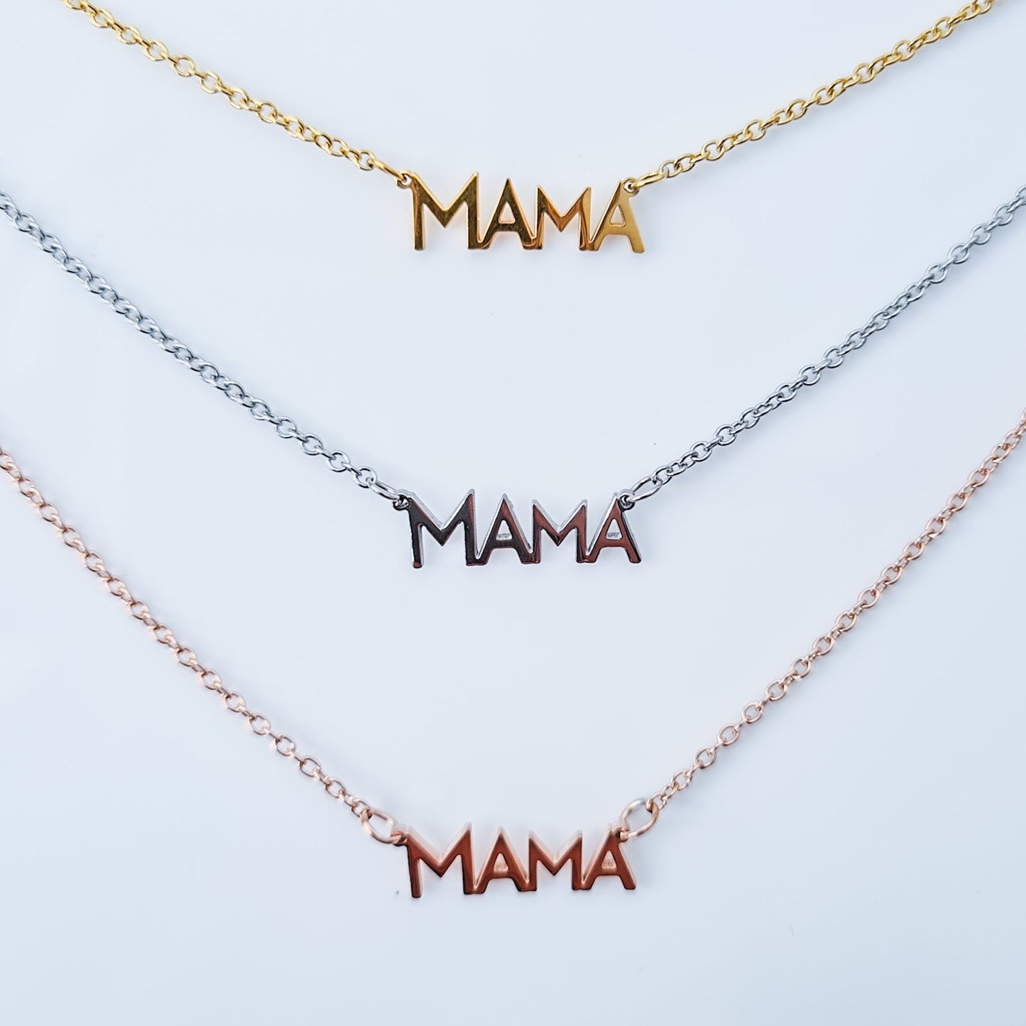 Mama monogram letter necklace