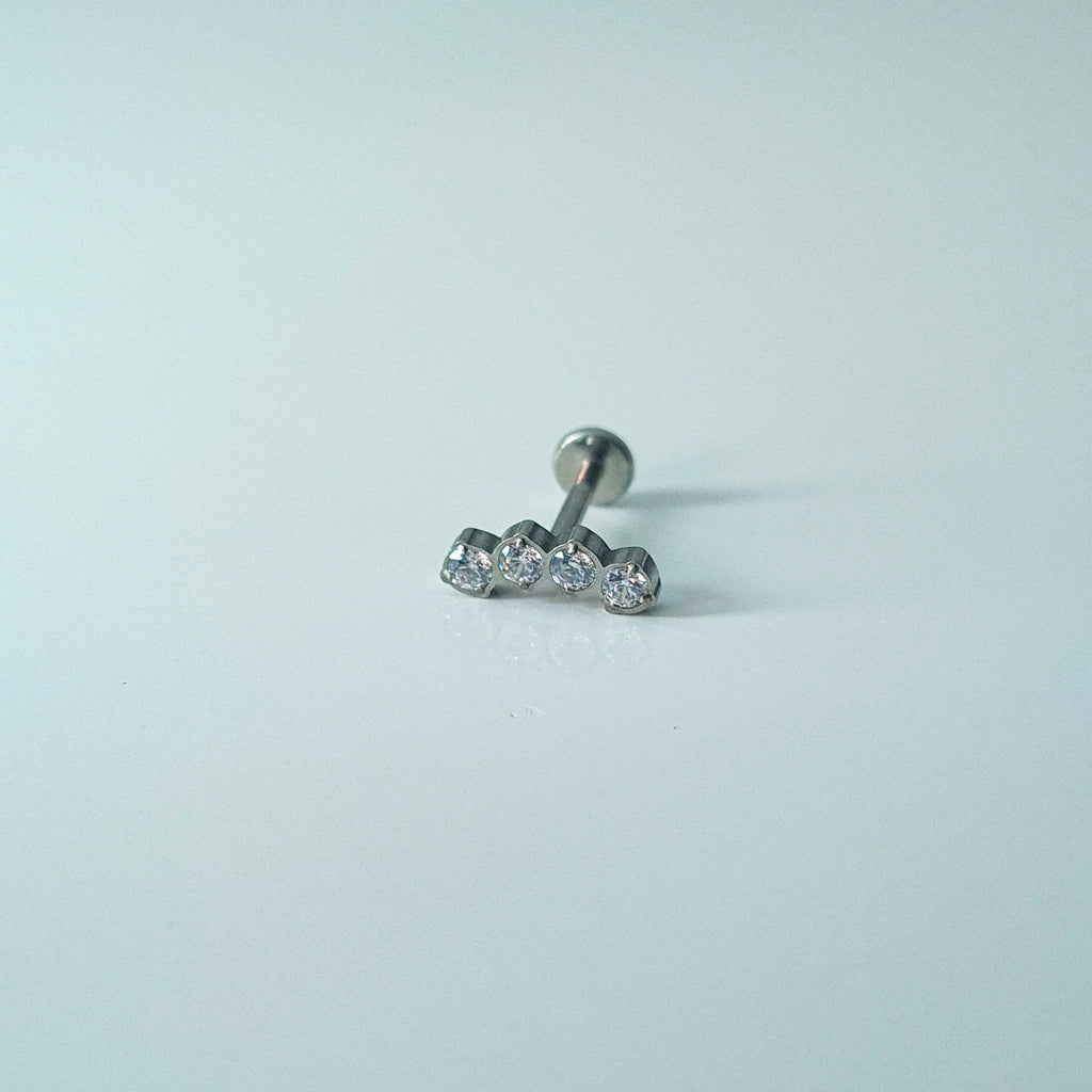 Quatro | G23 Titanium Flat Back Stud