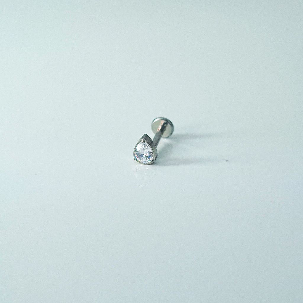 Teardrop | G23 Titanium Flat Back Stud