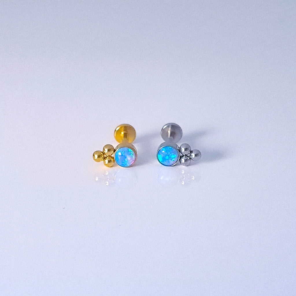 Blue Opal Flair | G23 Titanium Flat Back Stud
