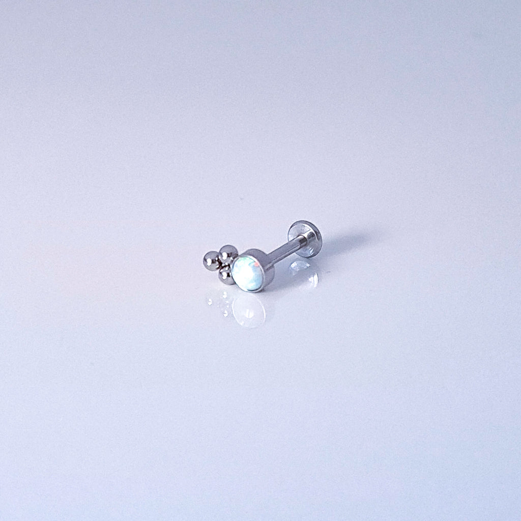 White Opal Flair | G23 Titanium Flat Back Stud