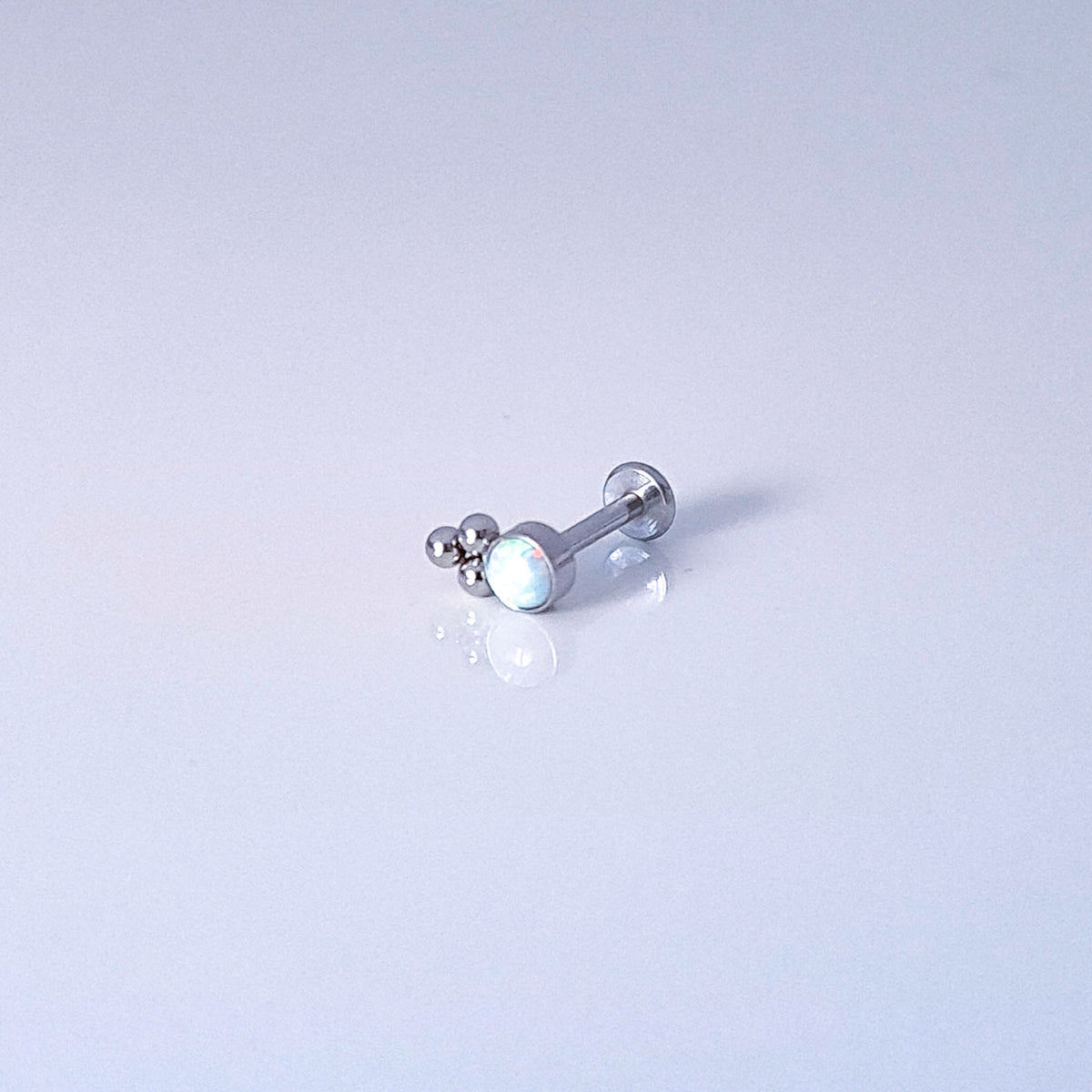 White Opal Flair | G23 Titanium Flat Back Stud
