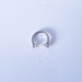 Cubic Zirconia | Stainless Steel Circular Barbell Ring 16G Gauge