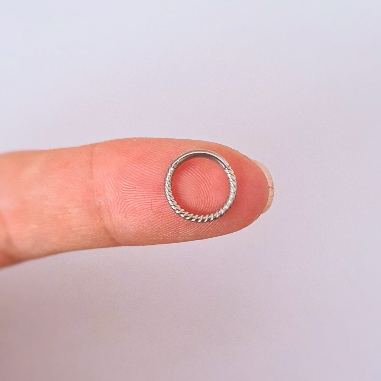 1.2mm Ropey | Stainless Steel Seamless Clicker Ring 16G Gauge