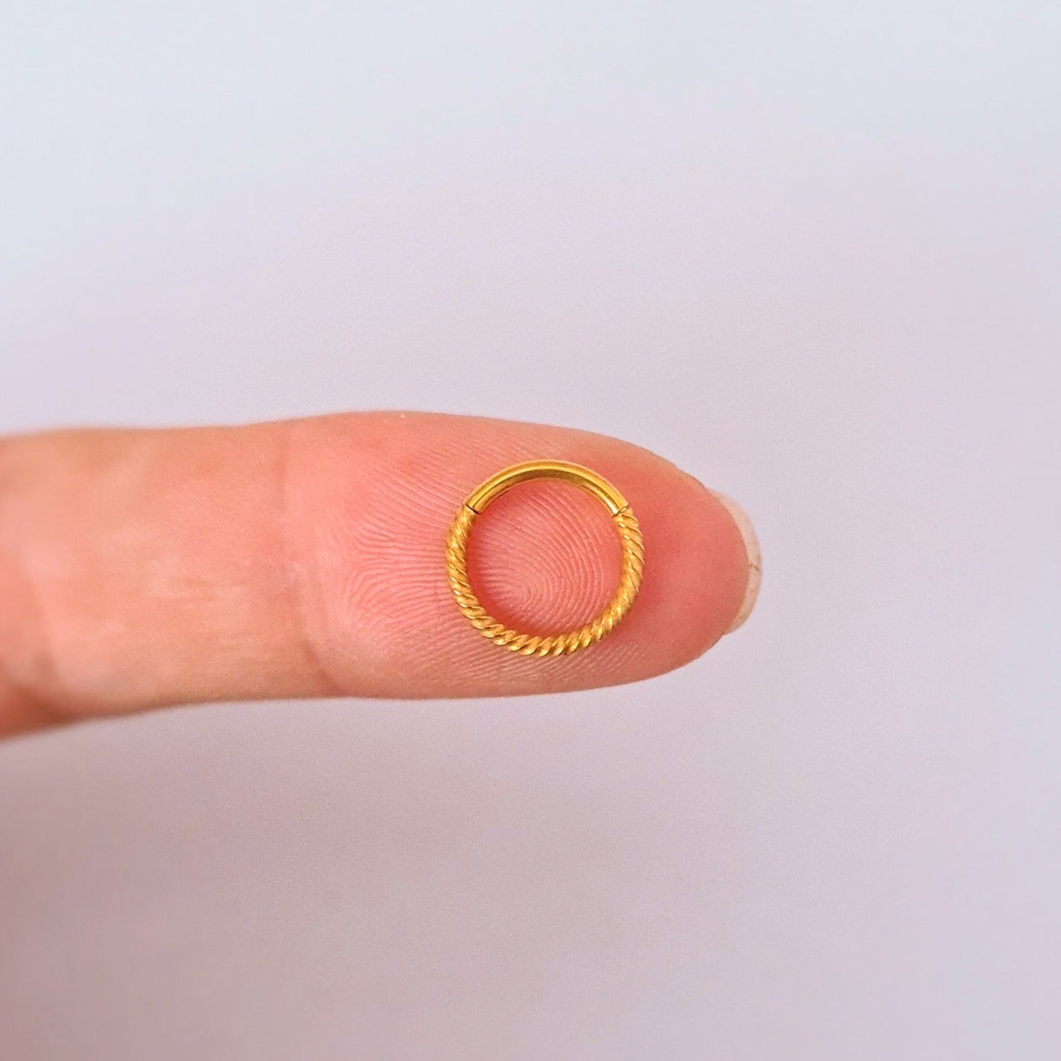 1.2mm Ropey | Stainless Steel Seamless Clicker Ring 16G Gauge