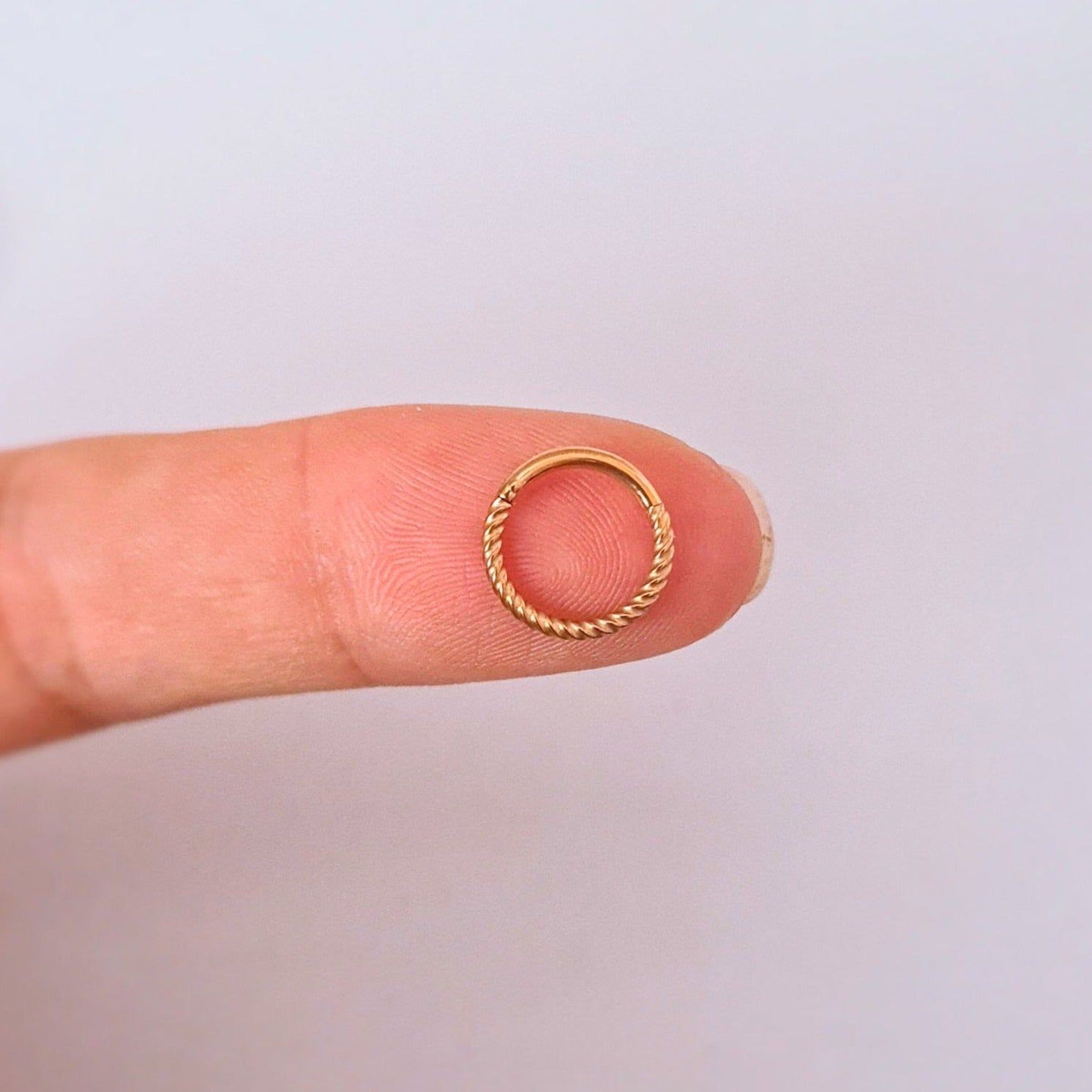 1.2mm Ropey | Stainless Steel Seamless Clicker Ring 16G Gauge