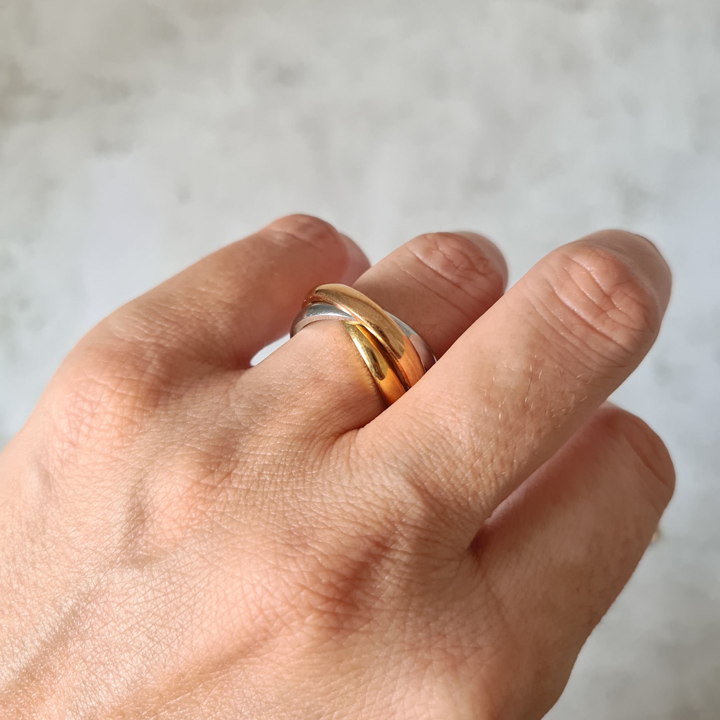 Chunky Tricolour Eternal Ring