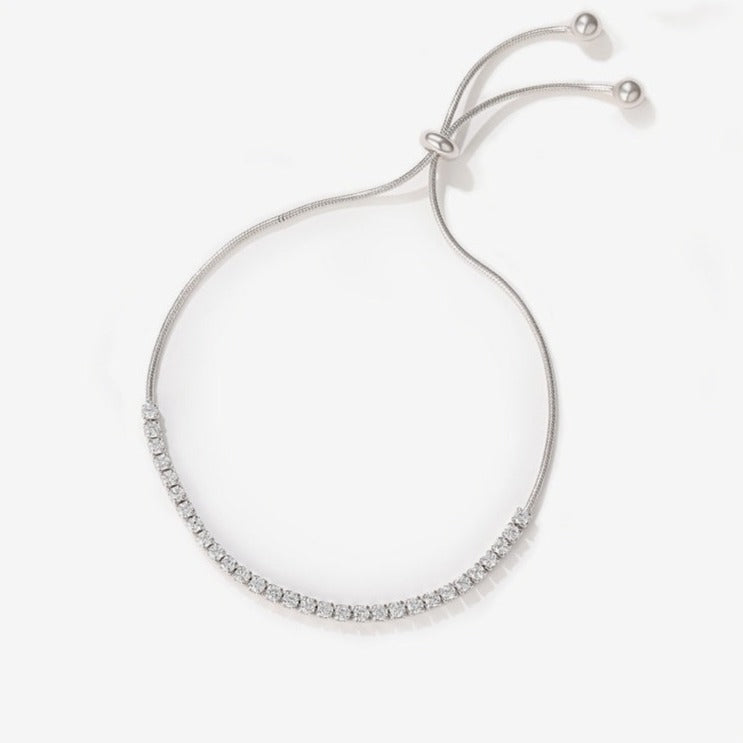 Adjustable Tennis Bracelet in Sterling Silver