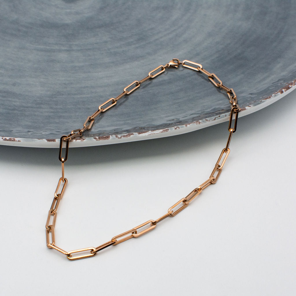 42cm Chunky Paperclip Necklace