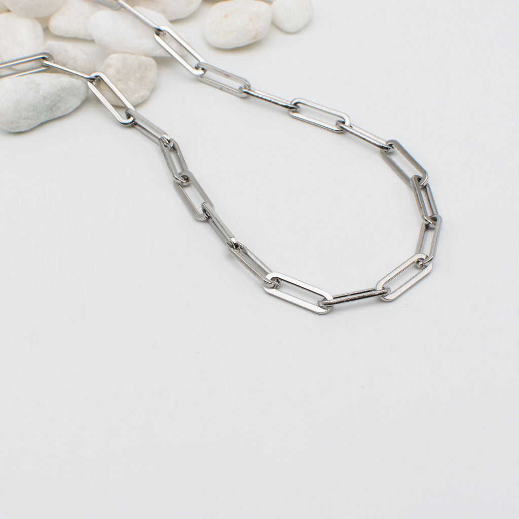 42cm Chunky Paperclip Necklace
