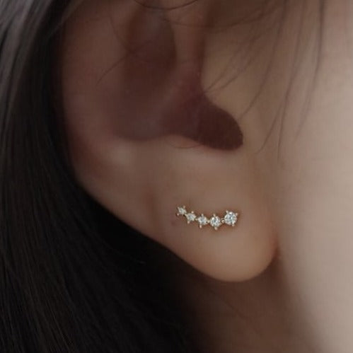 Comet Studs in Sterling Silver