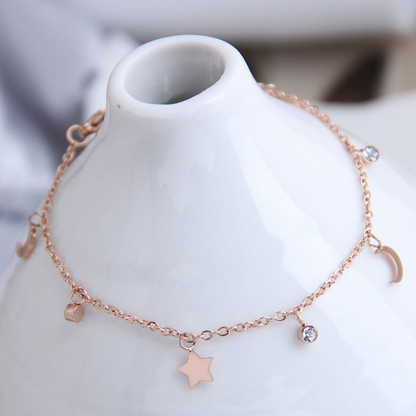 Sunset Rose Gold Anklet