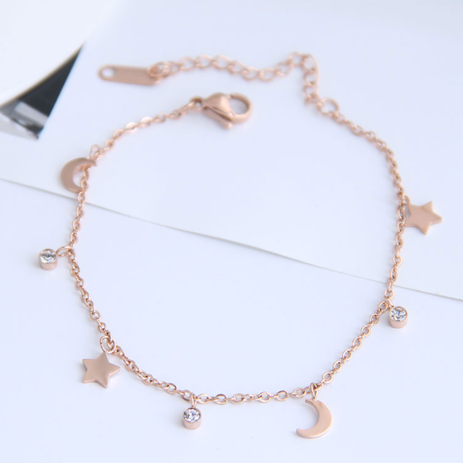 Sunset Rose Gold Anklet