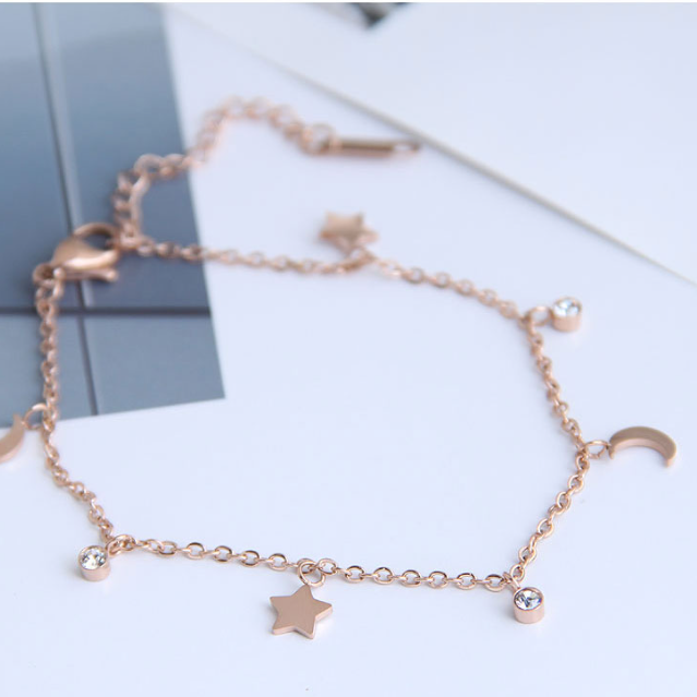 Sunset Rose Gold Anklet