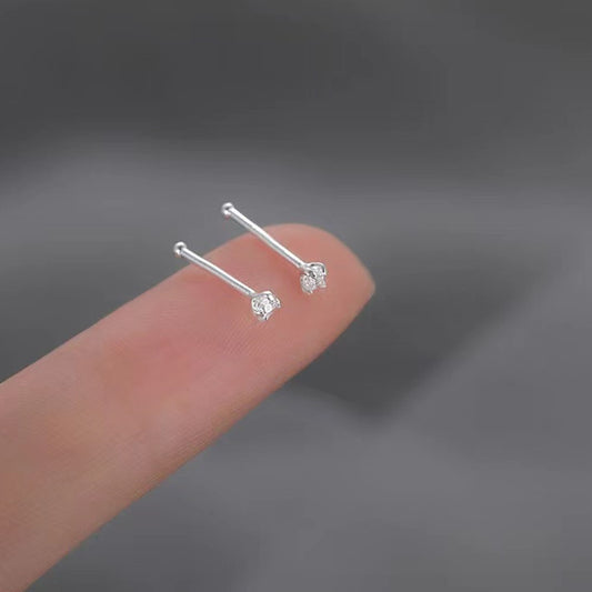 Diamante Nose Pin | Sterling Silver