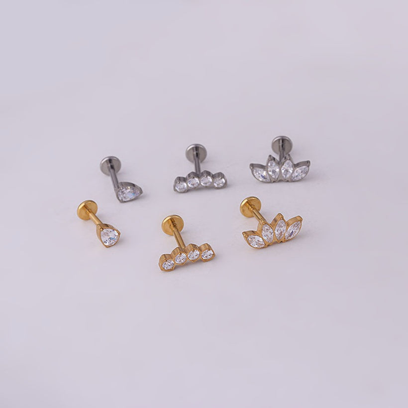 Quartet | G23 Titanium Flat Back Stud