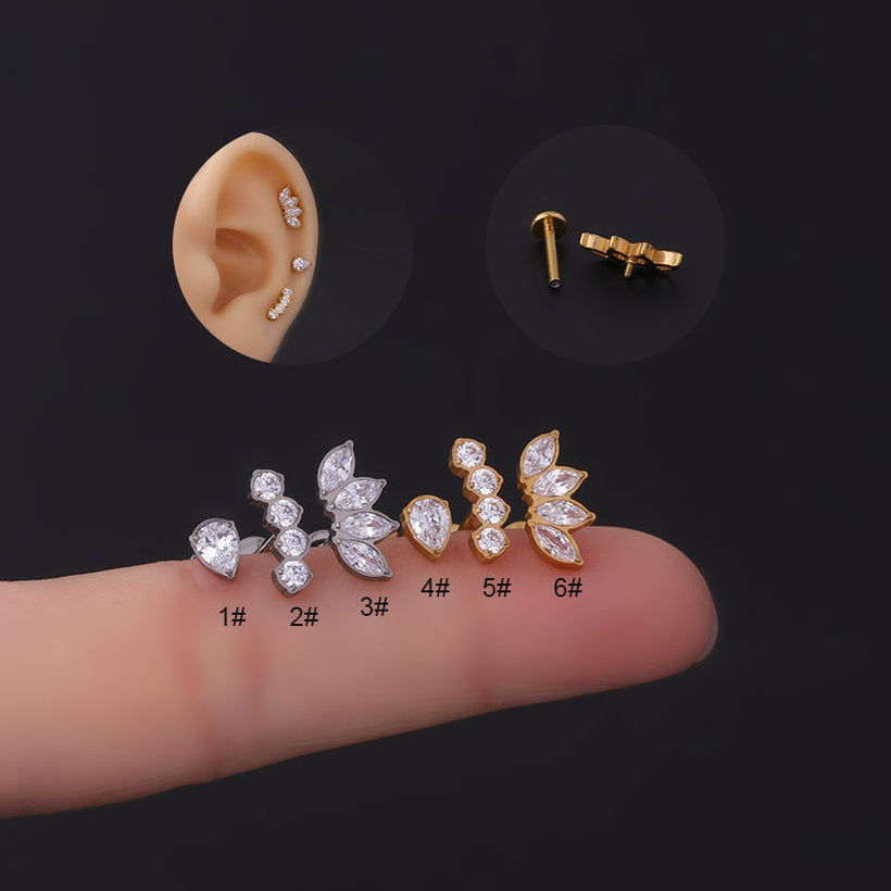 Quartet | G23 Titanium Flat Back Stud