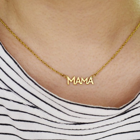 Mama monogram letter necklace