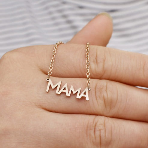 Mama monogram letter necklace