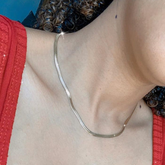 Silver Lithe Snake Necklace