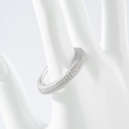 Shimmer Five Row Eternity Ring in Sterling Silver