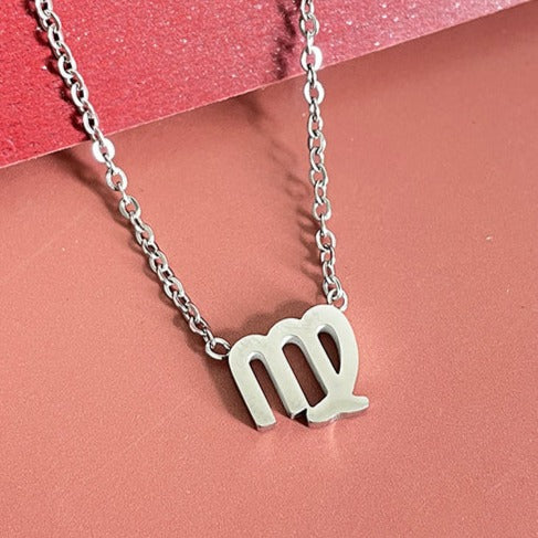 Virgo Stainless steel zodiac horoscope minimalist necklace